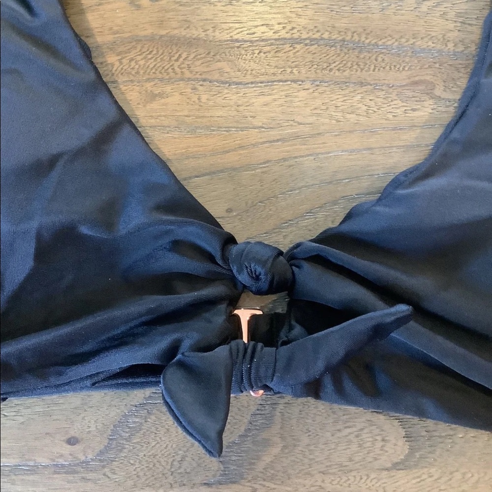 Women's Vanilla/Beach Black Bikini Top Size XL - Picture 2 of 4